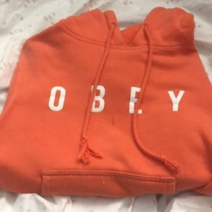Orange obey hoodie